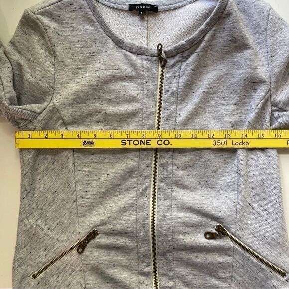 Anthropologie Drew Zip‎ Up Knit Jacket with Raw Edges - Medium - Picture 9 of 10